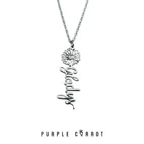 Flower Name Necklace