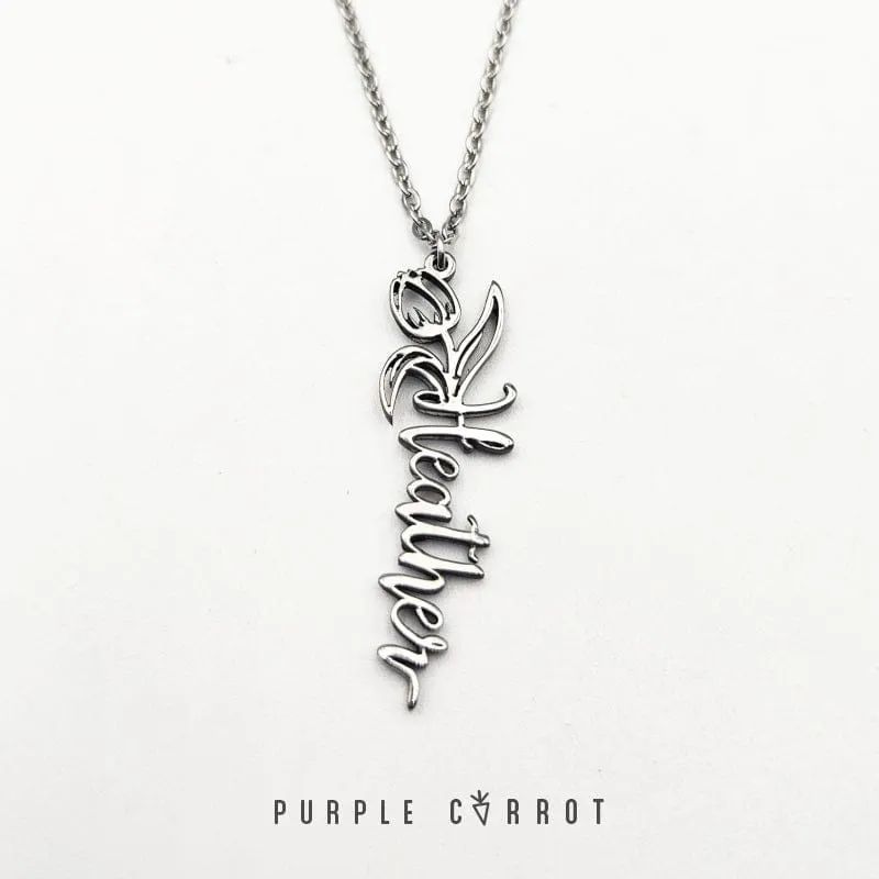 Flower Name Necklace