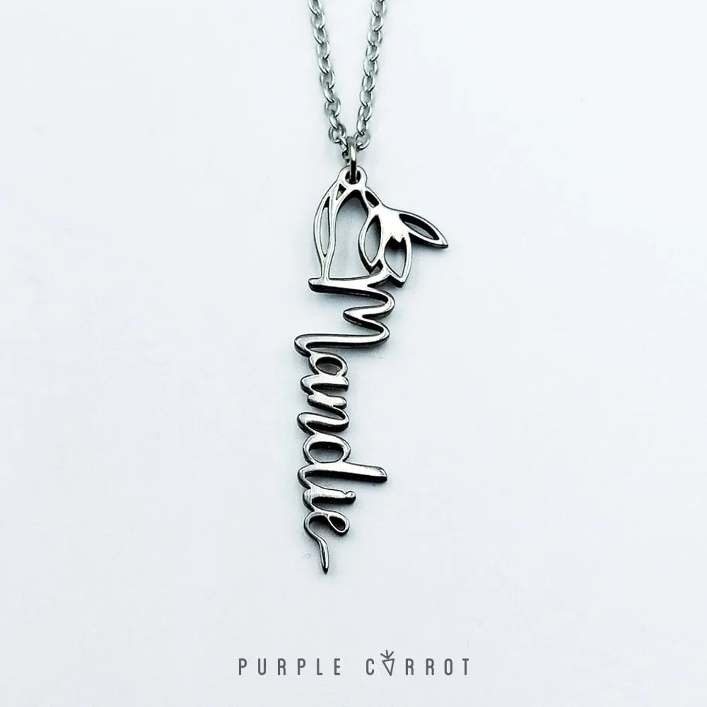 Flower Name Necklace