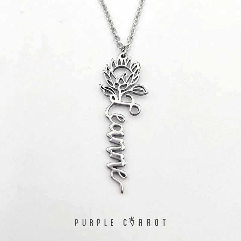 Flower Name Necklace