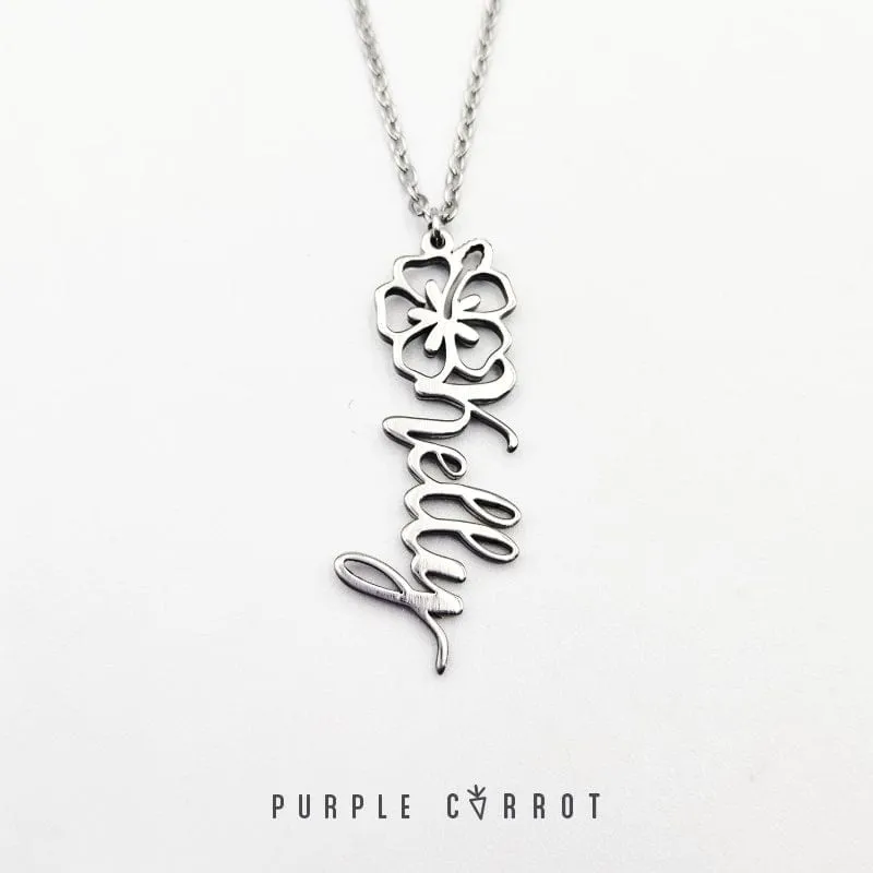 Flower Name Necklace