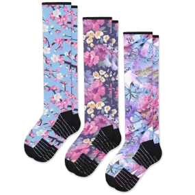 Flower Power Compression Socks 3-Pack
