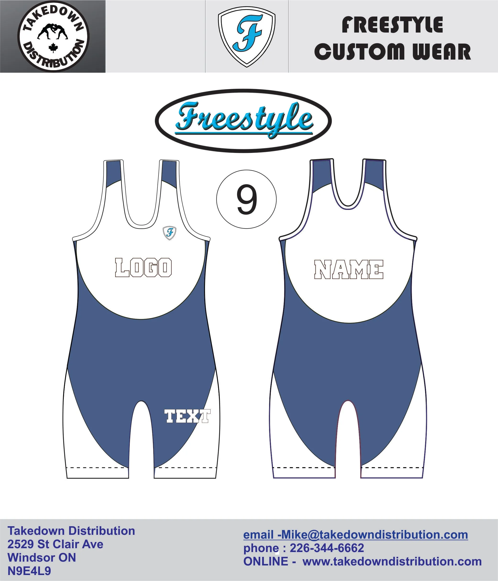 Freestyle Custom Sublimated Wrestling Singlets