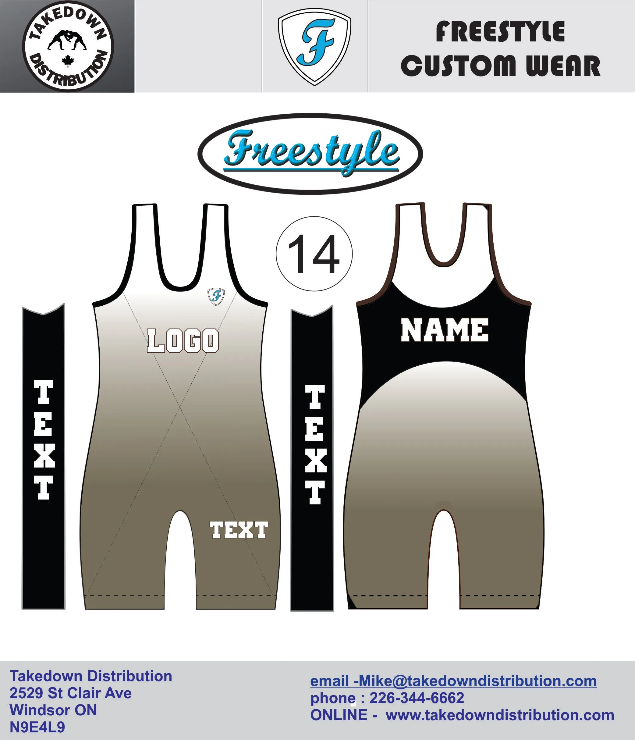 Freestyle Custom Sublimated Wrestling Singlets