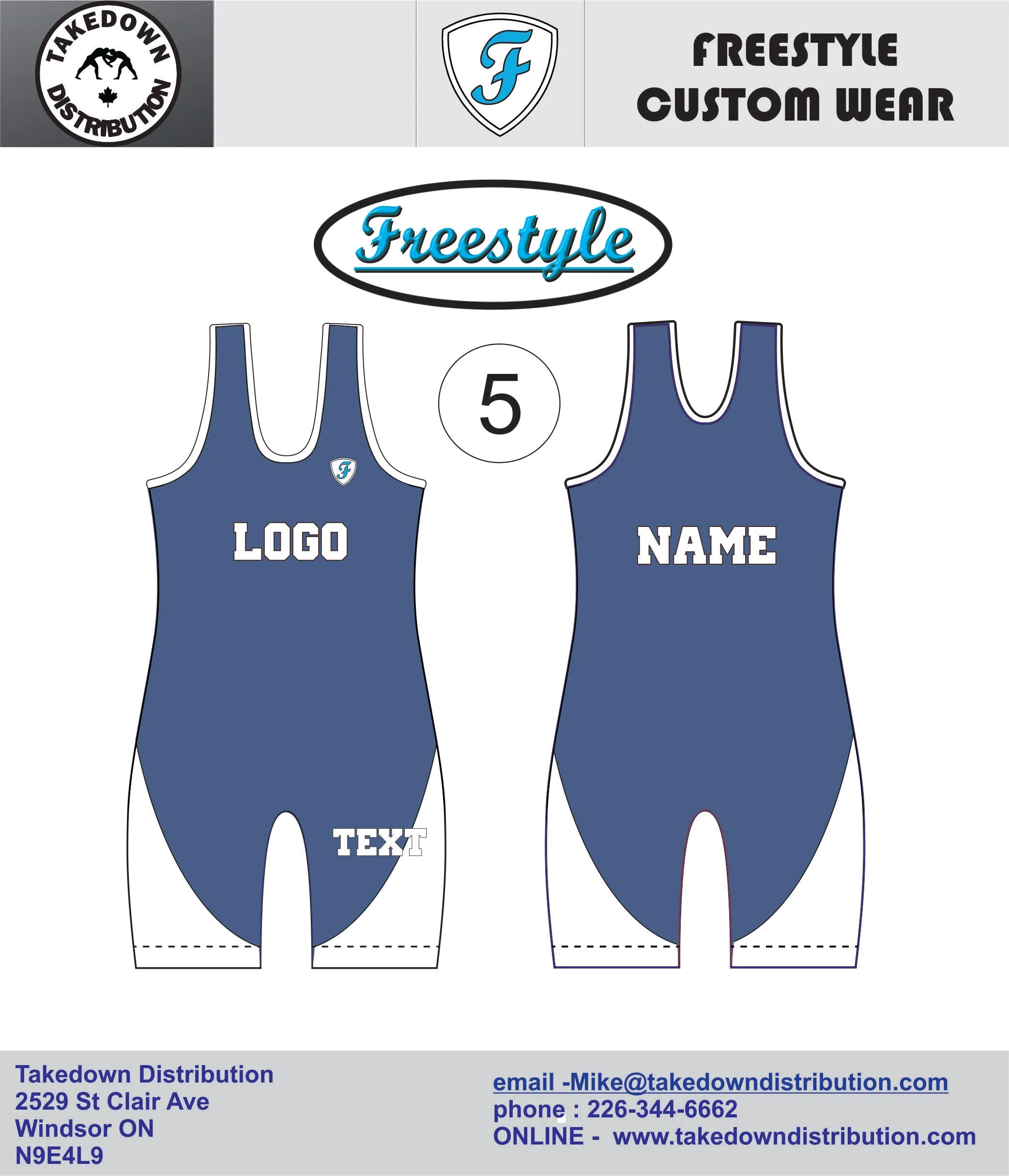 Freestyle Custom Sublimated Wrestling Singlets