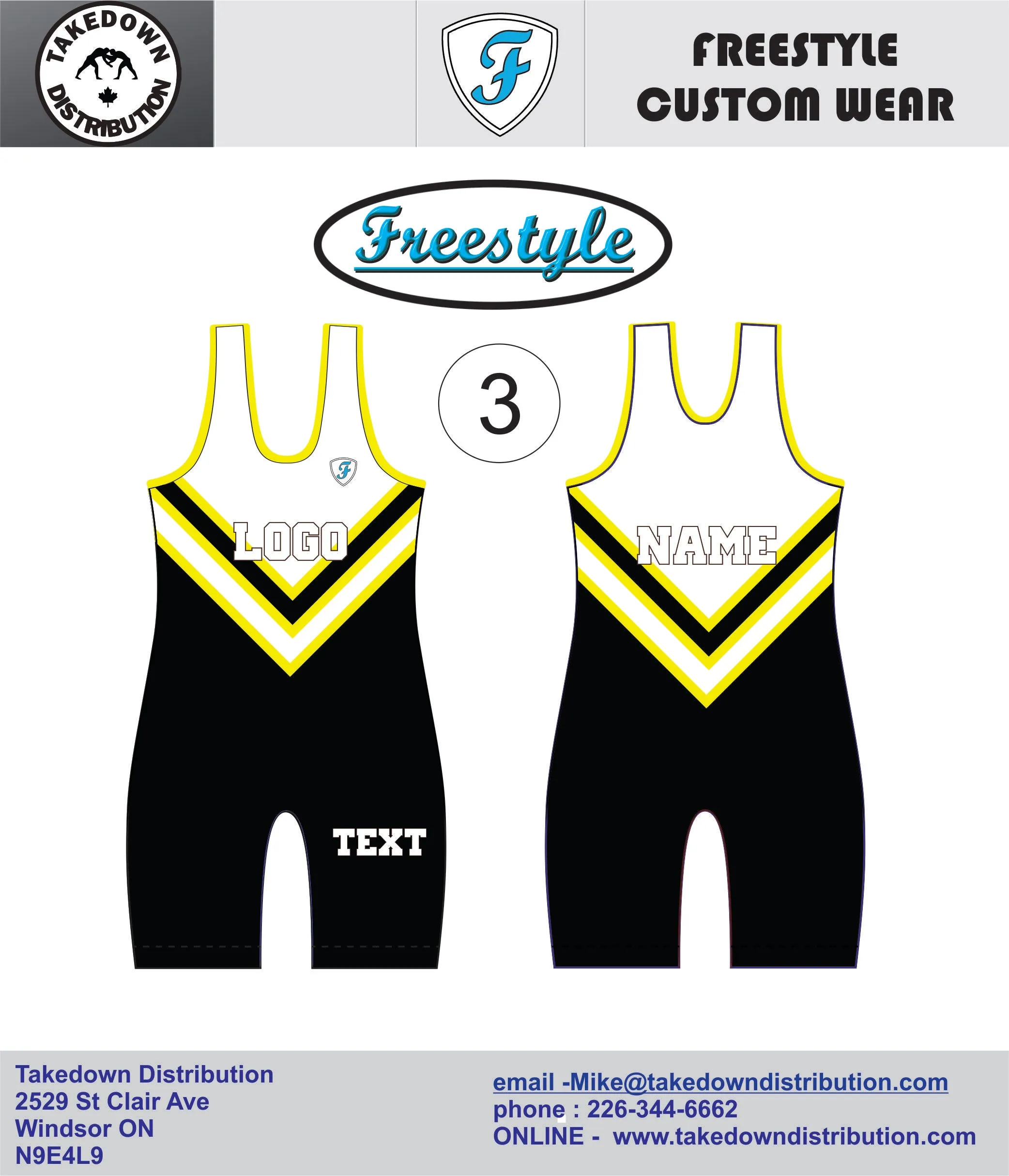 Freestyle Custom Sublimated Wrestling Singlets