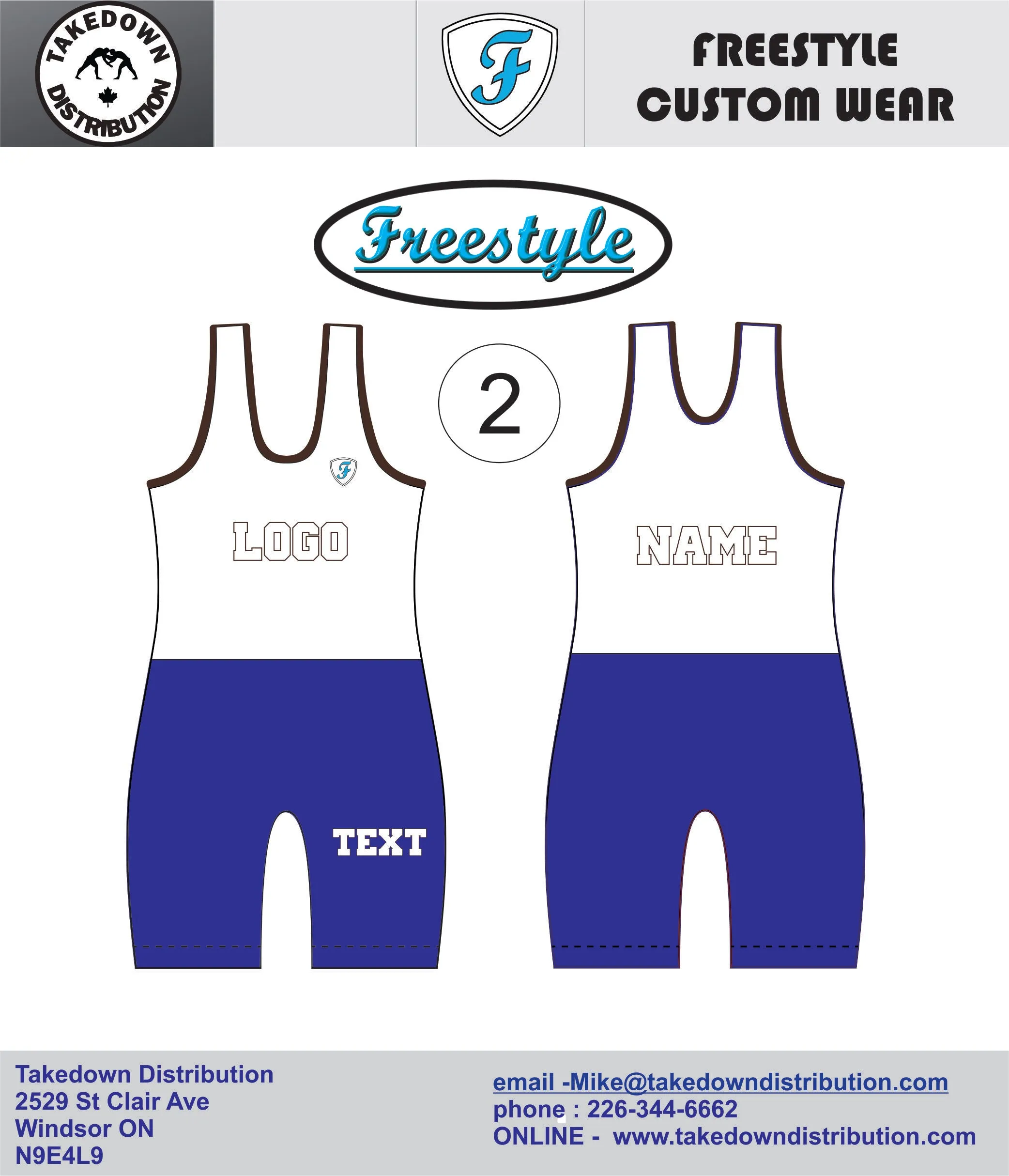 Freestyle Custom Sublimated Wrestling Singlets