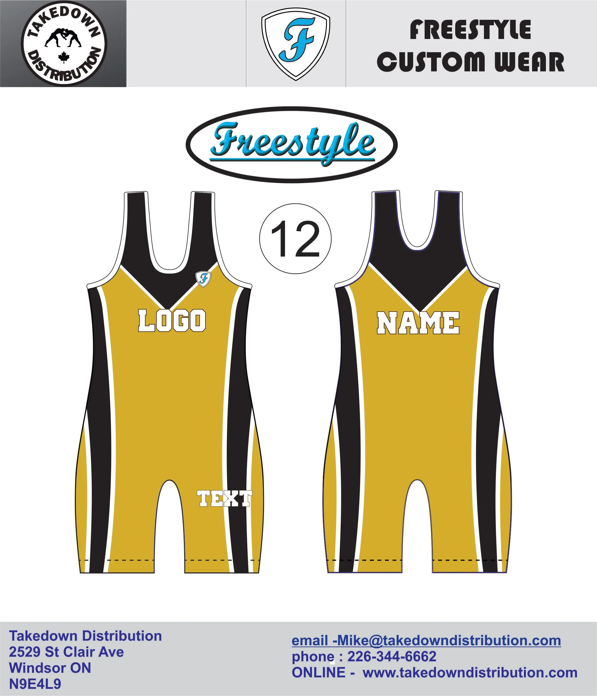 Freestyle Custom Sublimated Wrestling Singlets
