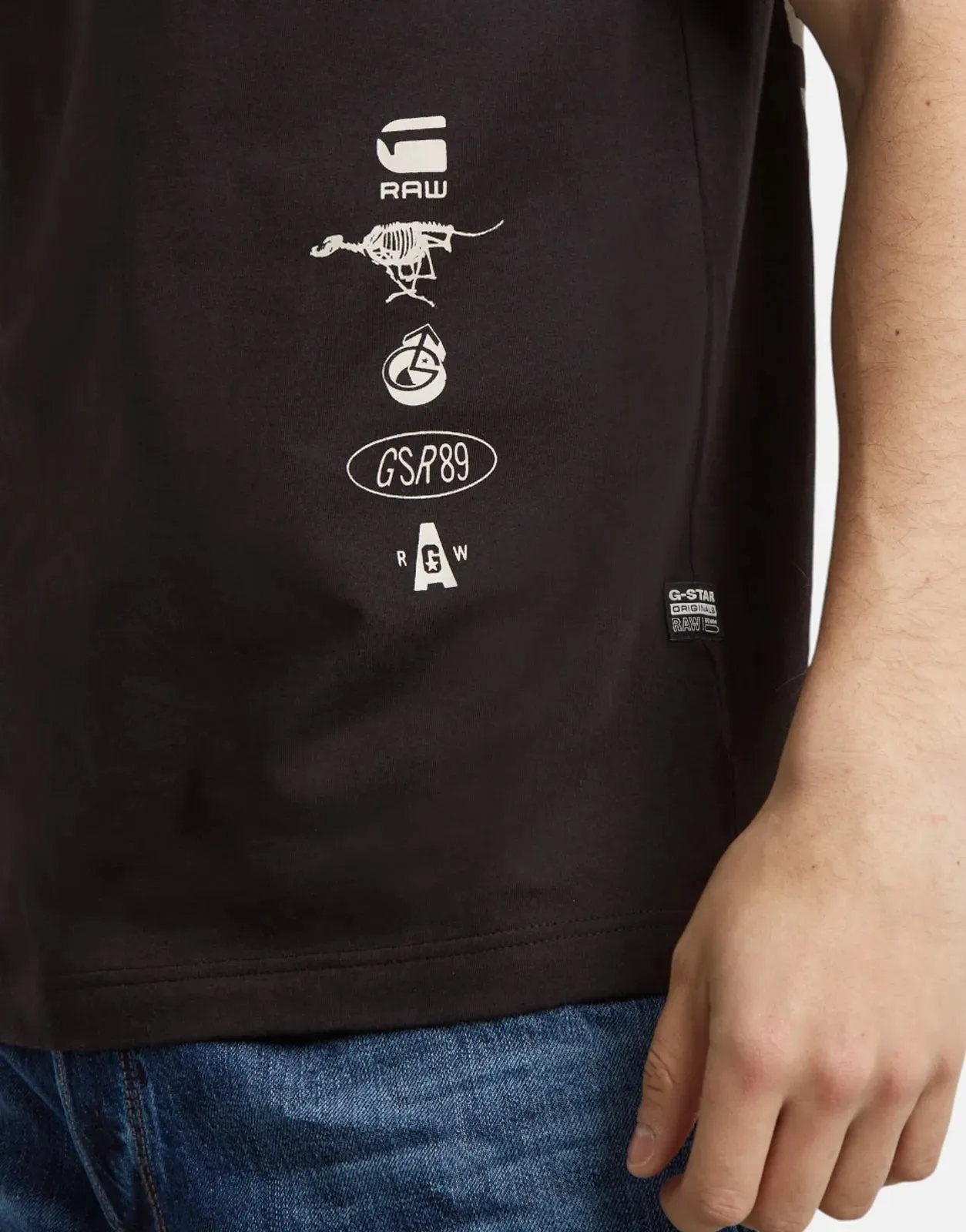 G-Star RAW Poster Back Graphic T-Shirt Dk Black