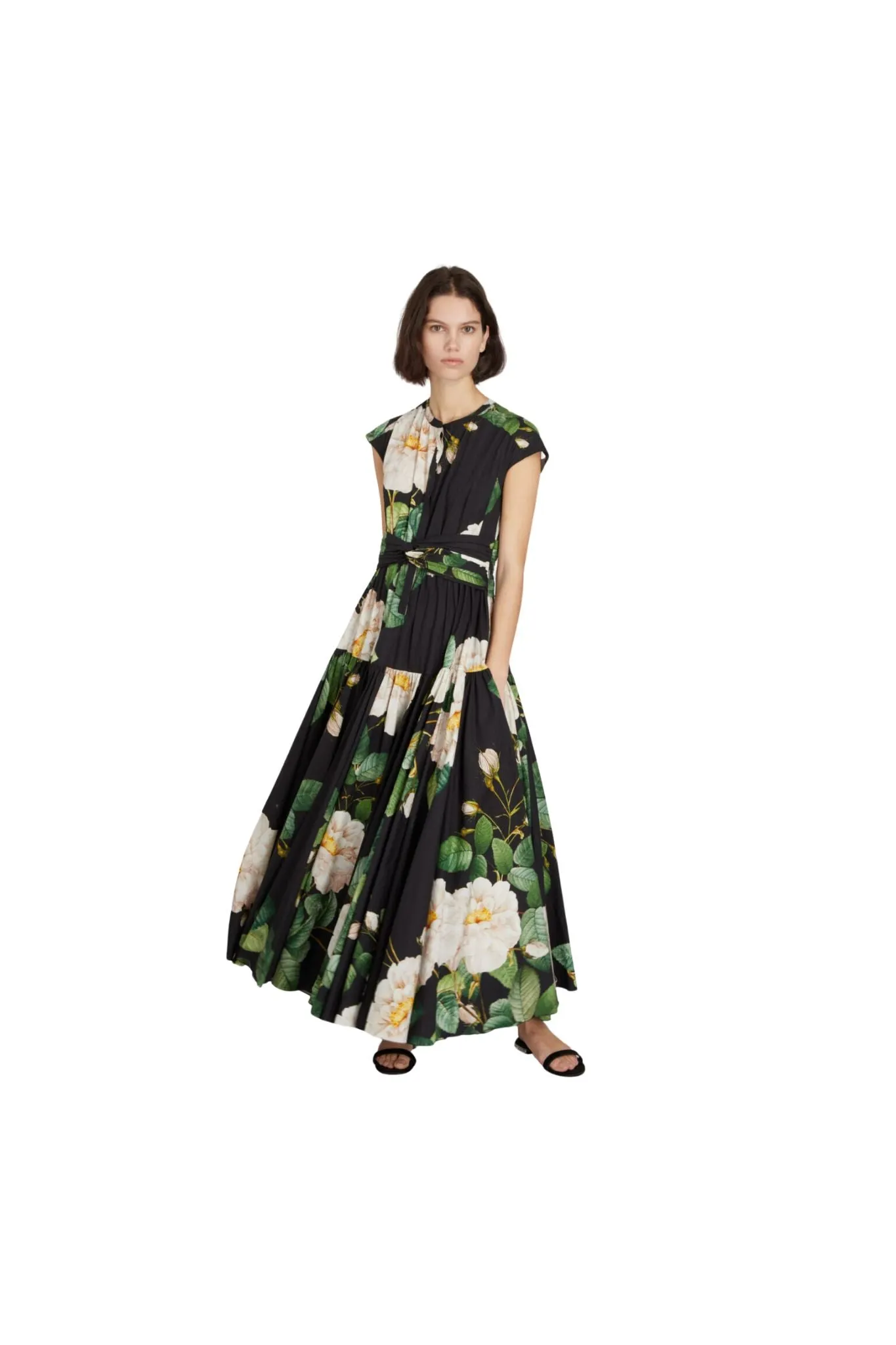 Giambattista Valli Giant Bloom Popeline Dress