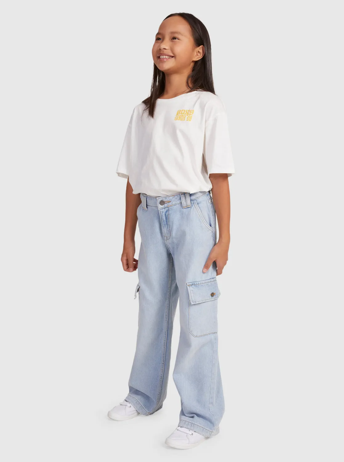 Girls 4-16 Celestial Dancer Cargo Pants - Light Blue