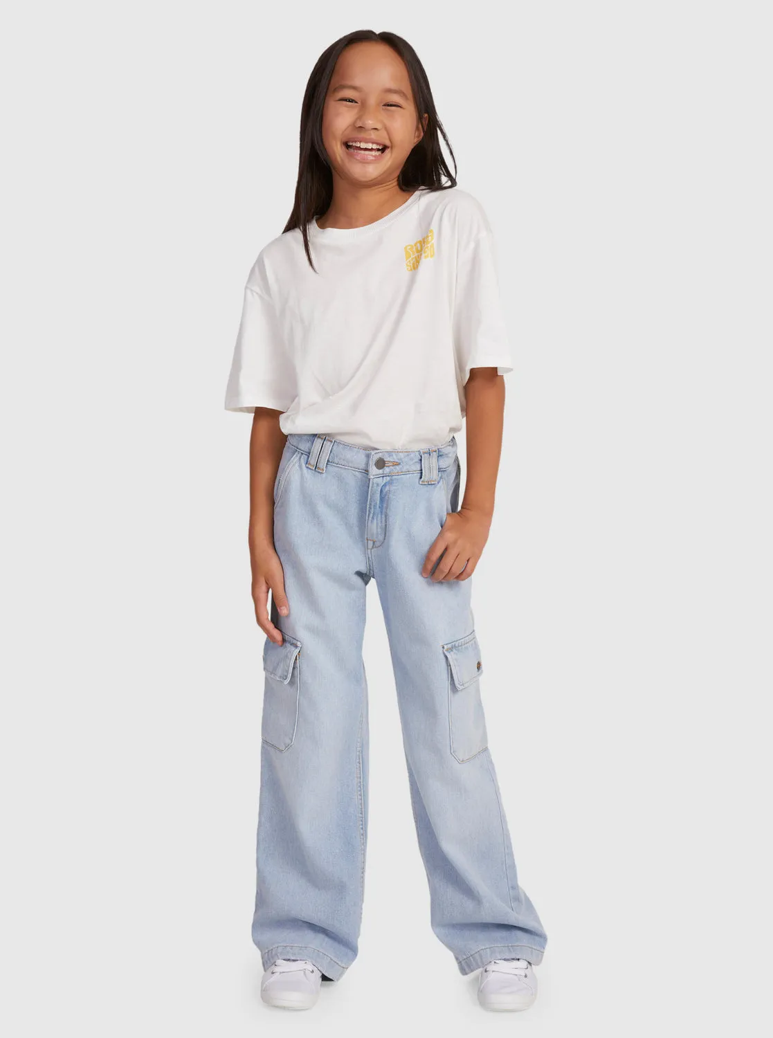Girls 4-16 Celestial Dancer Cargo Pants - Light Blue