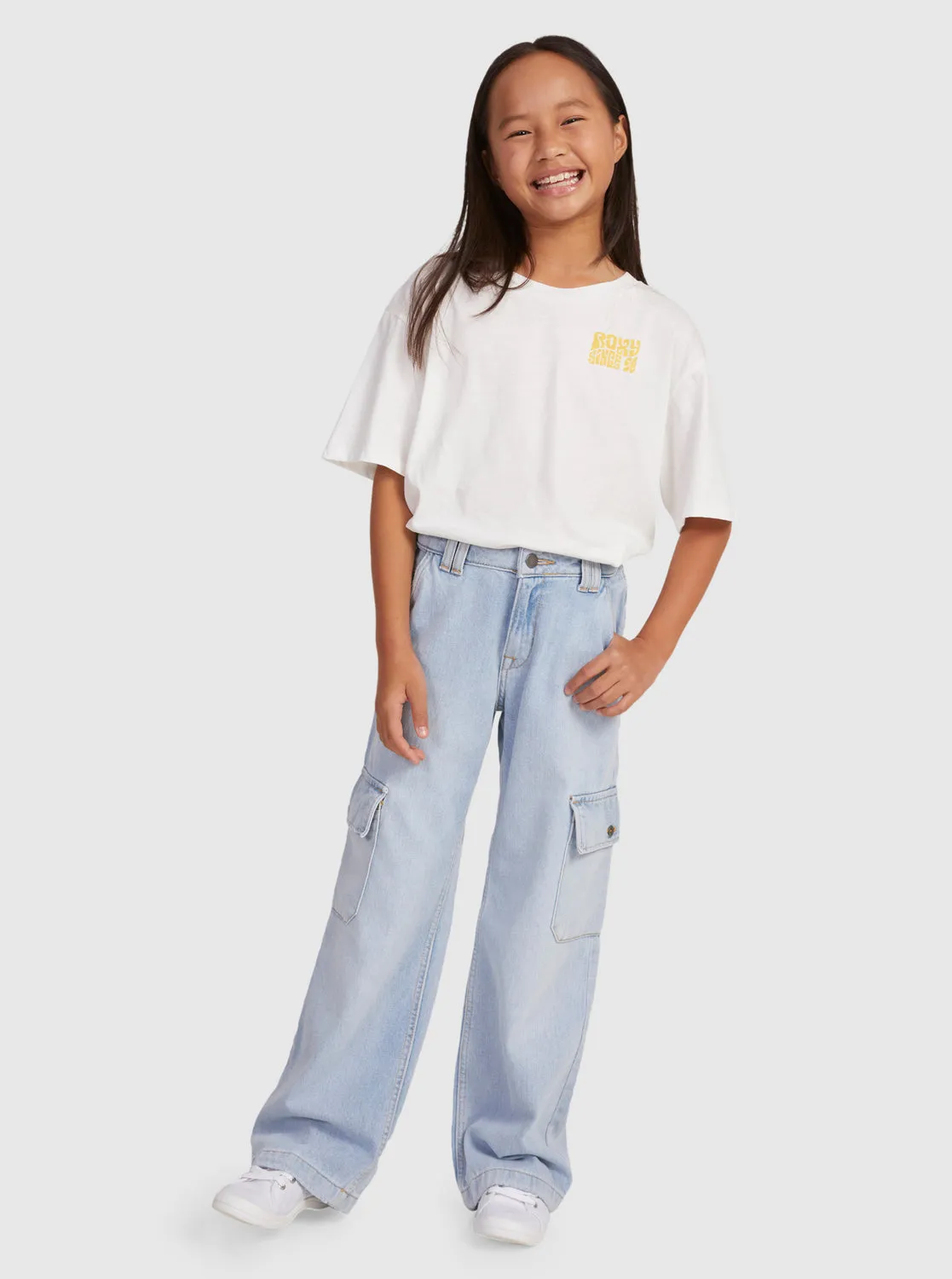 Girls 4-16 Celestial Dancer Cargo Pants - Light Blue