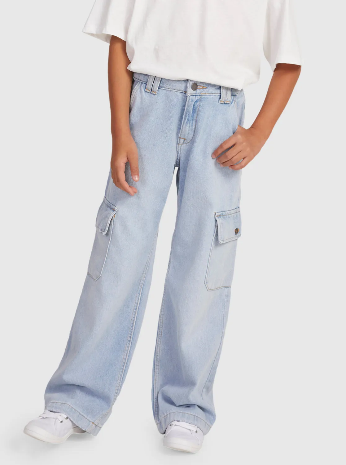 Girls 4-16 Celestial Dancer Cargo Pants - Light Blue