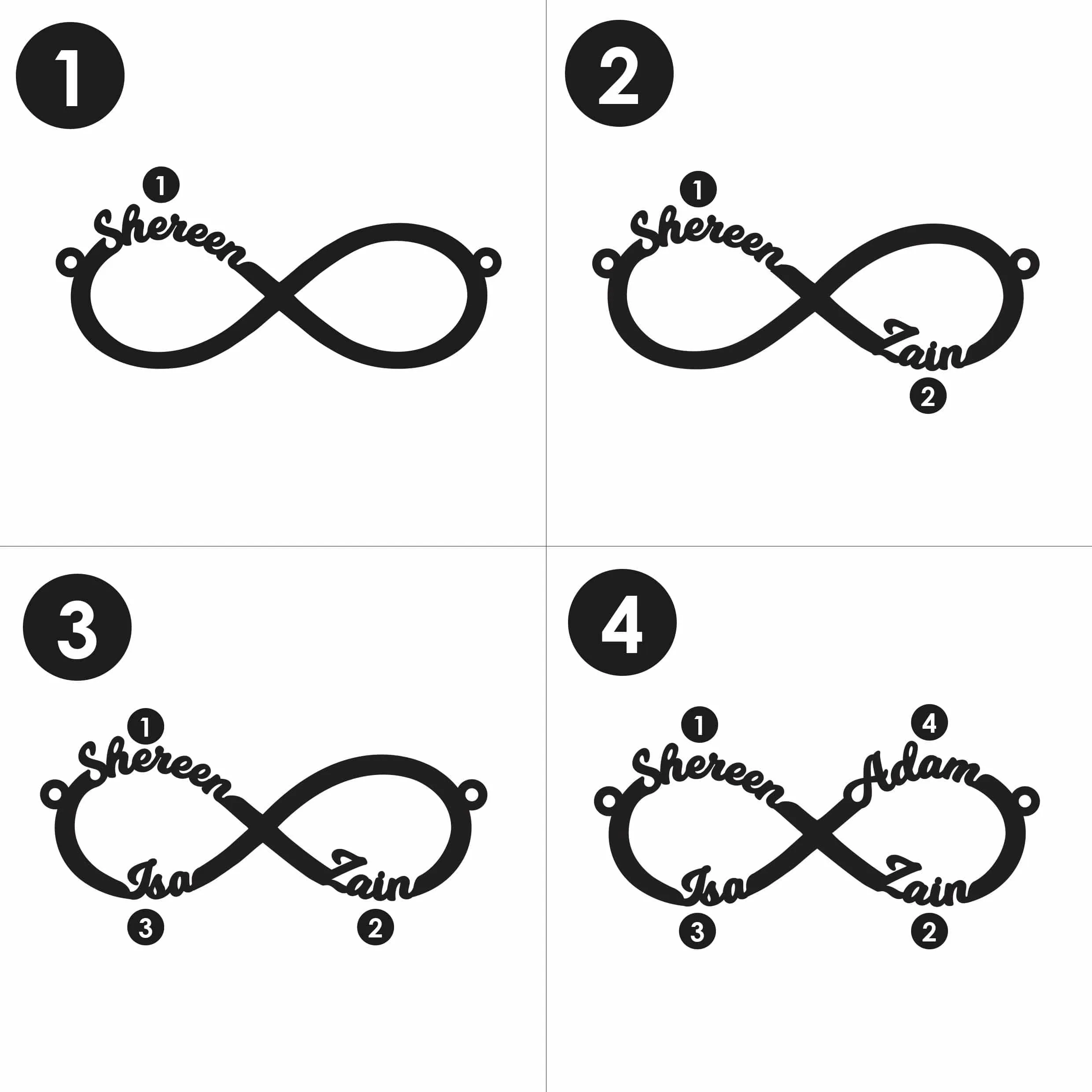 Infinity Name Necklace Cut-out