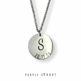 Initial Disc Necklace