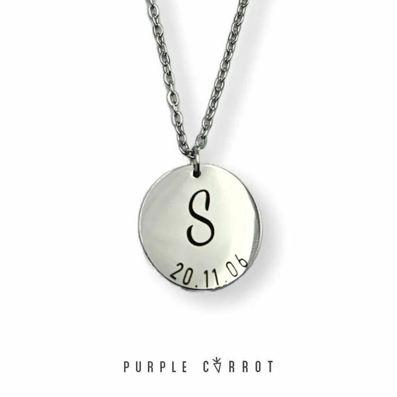Initial Disc Necklace