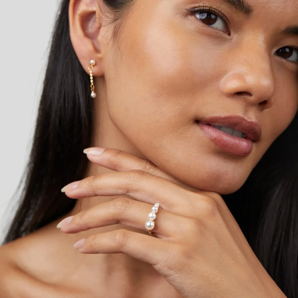 Ivy Pearl Gold Ring