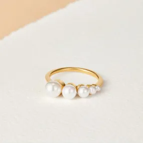 Ivy Pearl Gold Ring