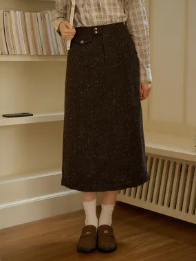 Lenora Vintage Metal Button Skirt