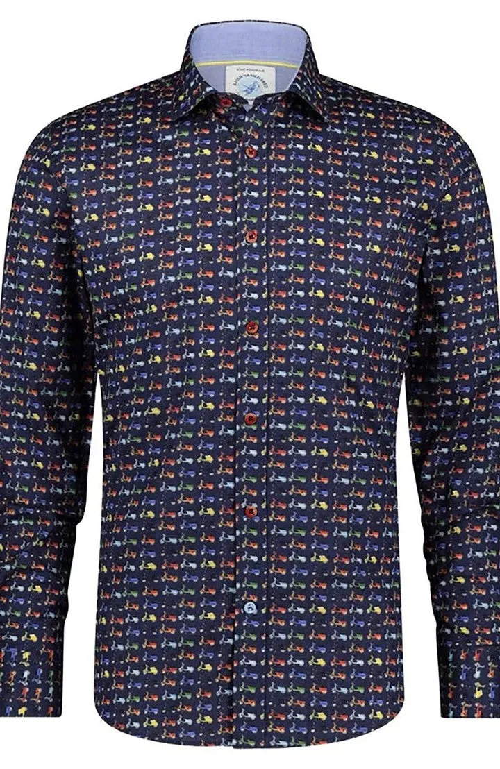 Long Sleeve Shirt - Scooters - Navy