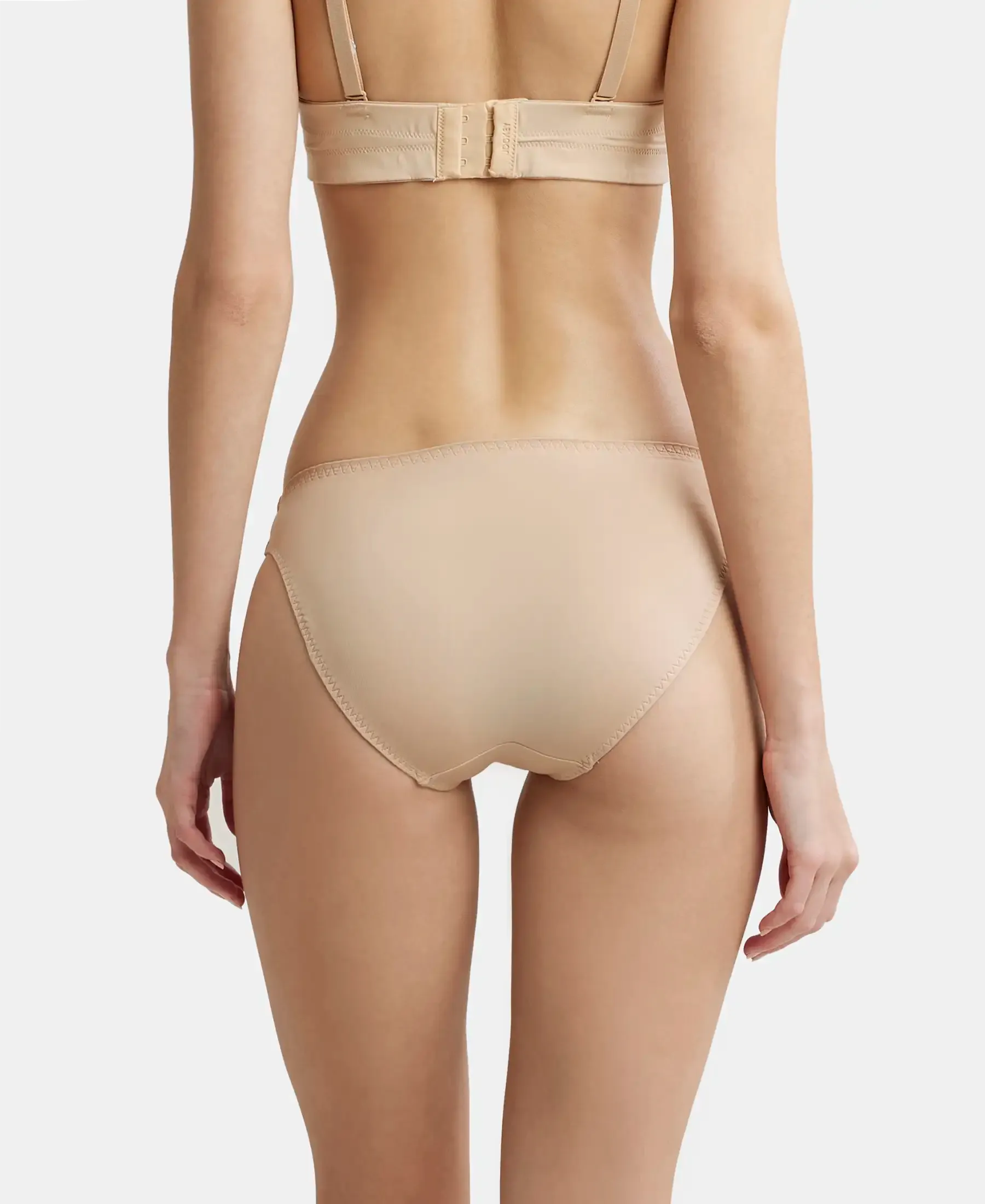 Medium Coverage Soft Touch Microfiber Elastane Stretch Lace Styled Bikini With StayFresh Treatment - Light Skin