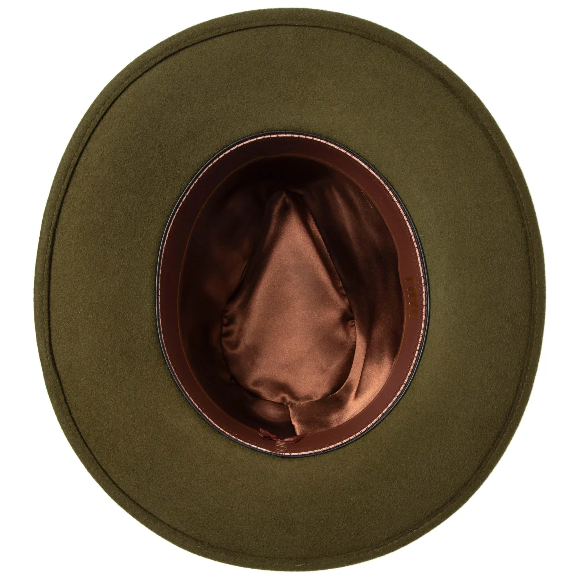 Men's Wool Felt Pinch Crown Fedora with Leather Band by FRYE
