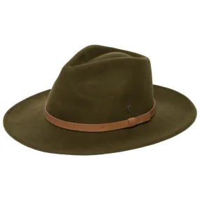 Men's Wool Felt Pinch Crown Fedora with Leather Band by FRYE
