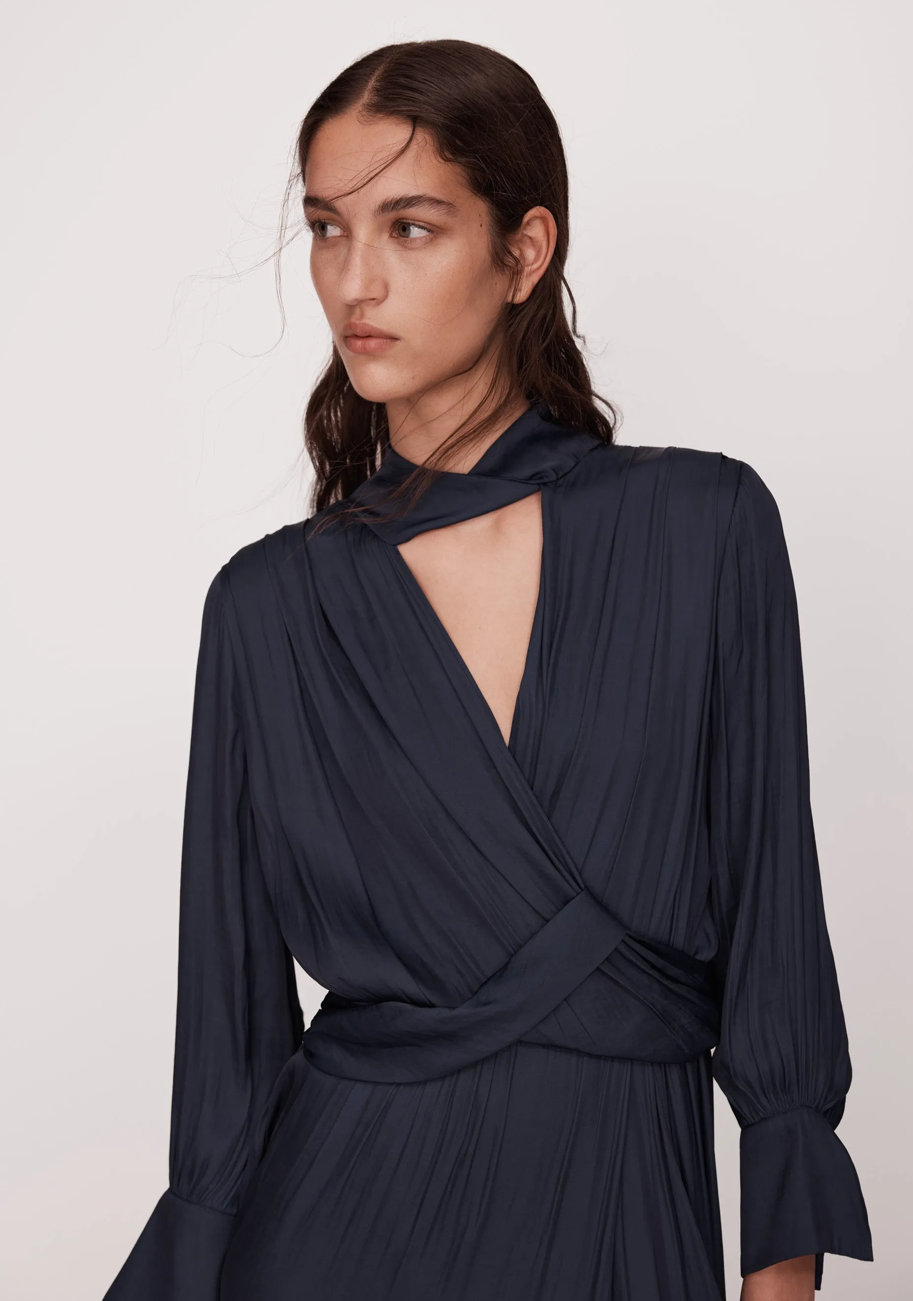 Oriana Midi Dress_Navy