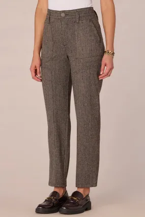 Patched Ponte Knit Pants - Peanut Butter Black