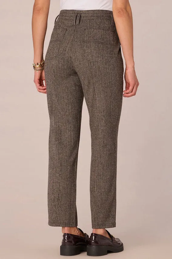 Patched Ponte Knit Pants - Peanut Butter Black