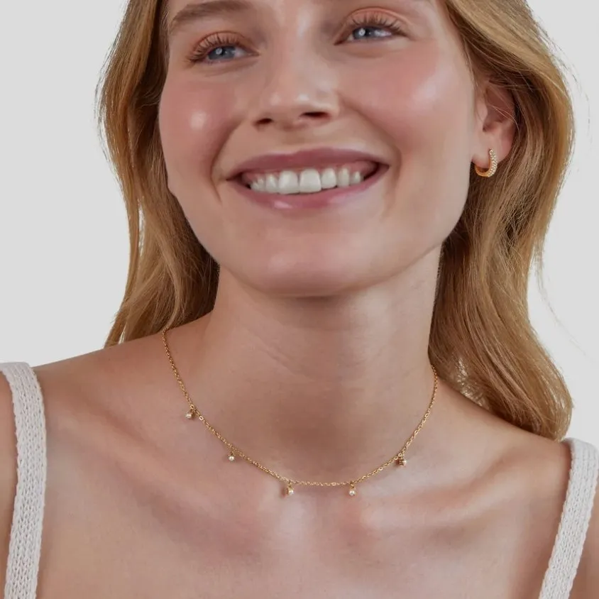 Pearl Drop 18K Gold Necklace