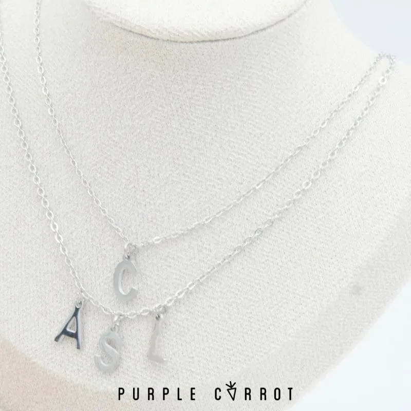 Personalised Alphabet Letter Pendant(s) Necklace