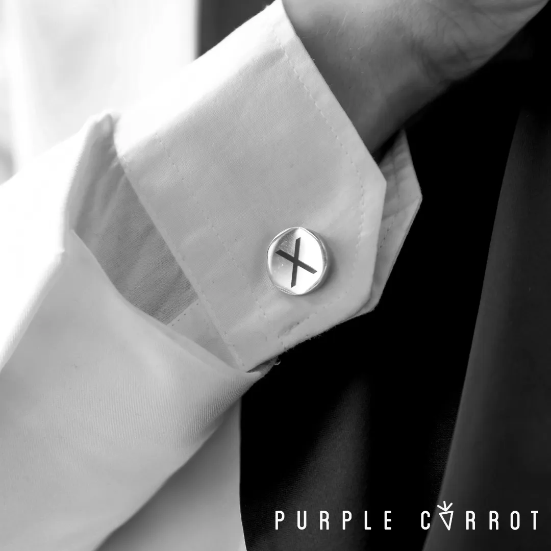 Personalized Sliding Tie Clip and Cufflinks Set