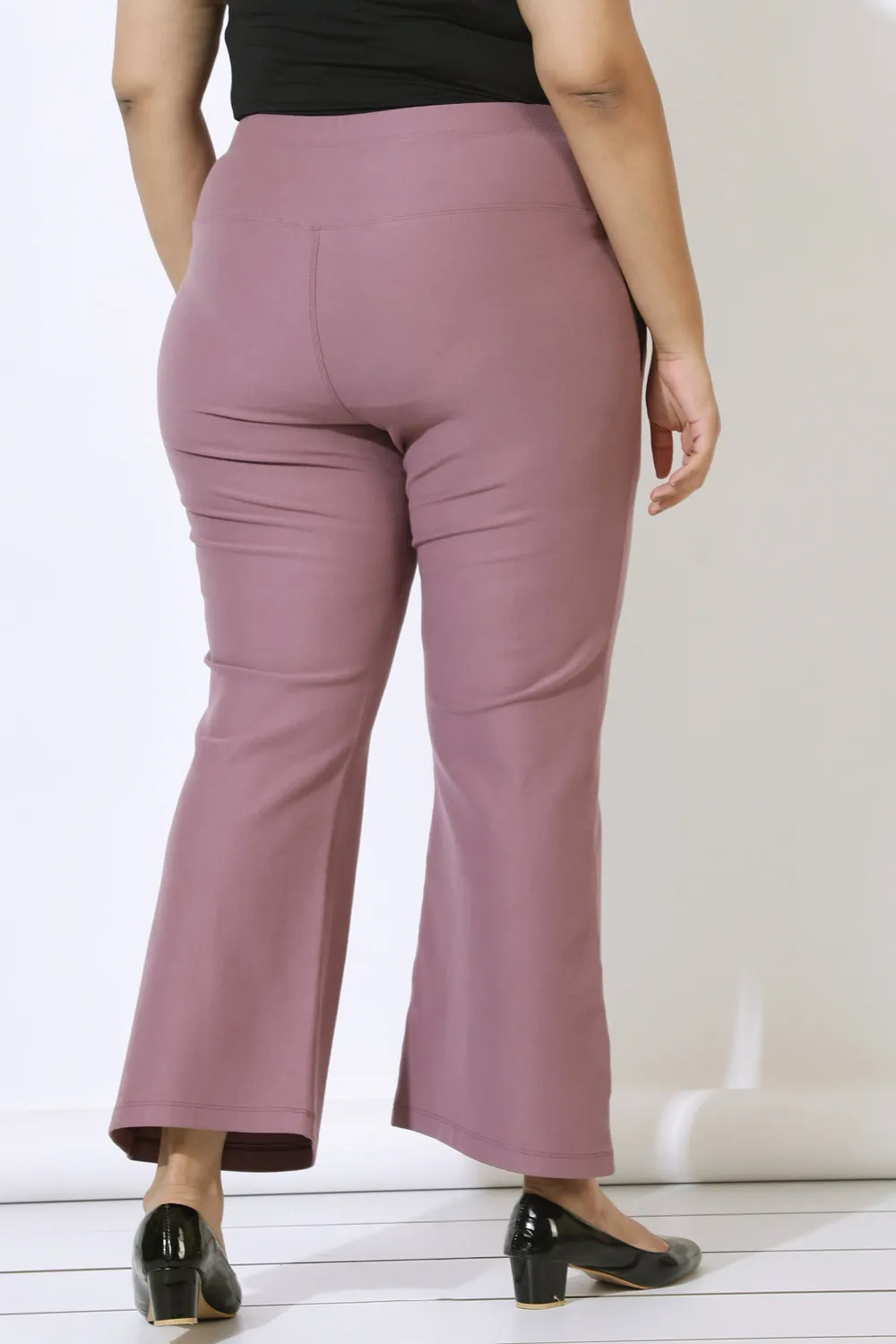 Plus Size Dusty Lilac Tummy Shaper Bell Bottom