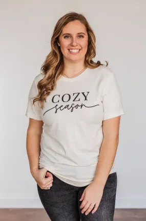 "Cozy Season" Graphic Tee- Cream