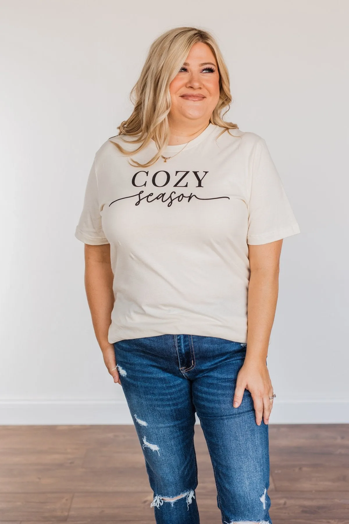 "Cozy Season" Graphic Tee- Cream