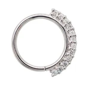 "Dahlia" Seam Ring in Gold with White CZ's