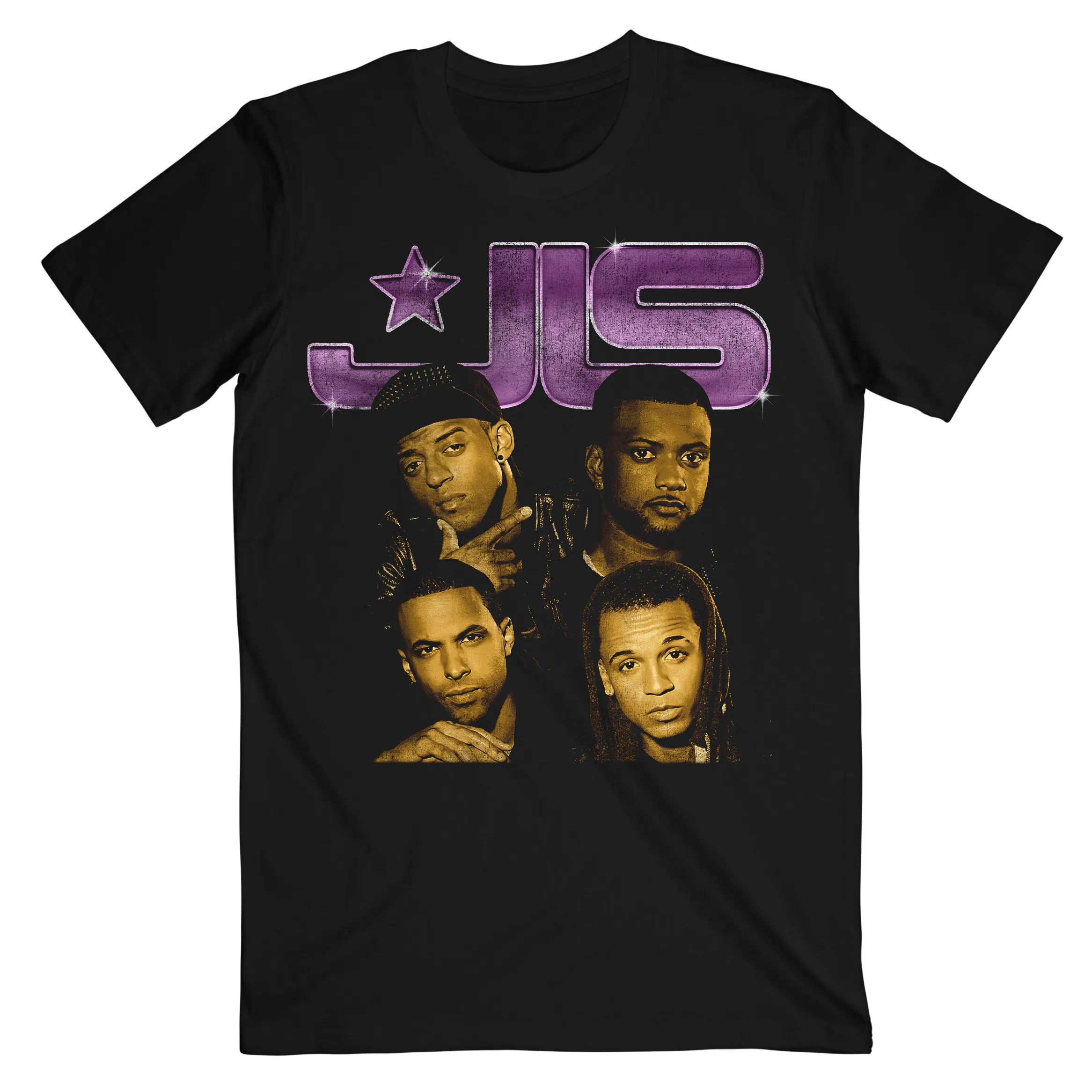 Retro Purple Logo Black Tee