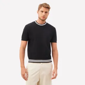 Round Neck T-Shirt With Tipping