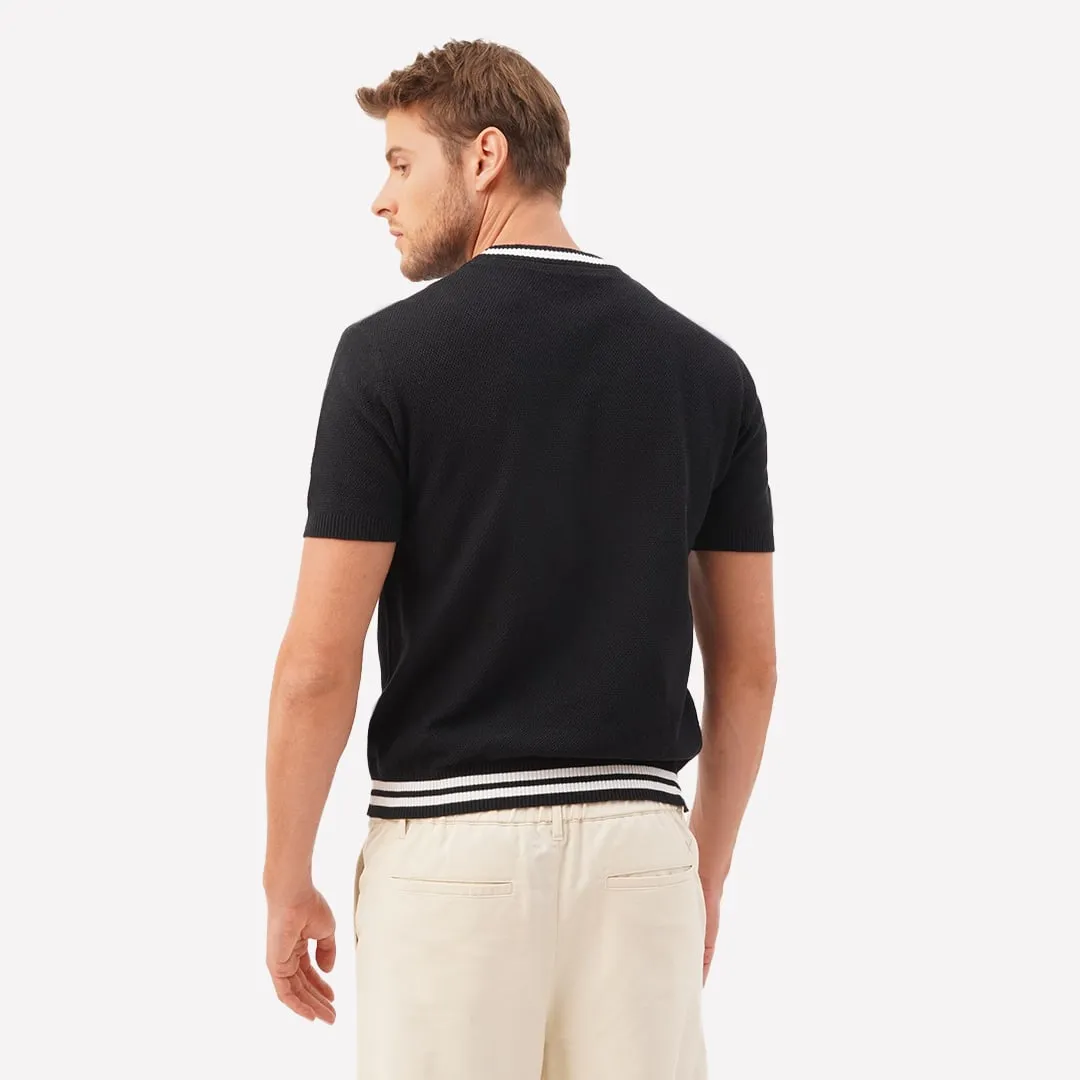 Round Neck T-Shirt With Tipping