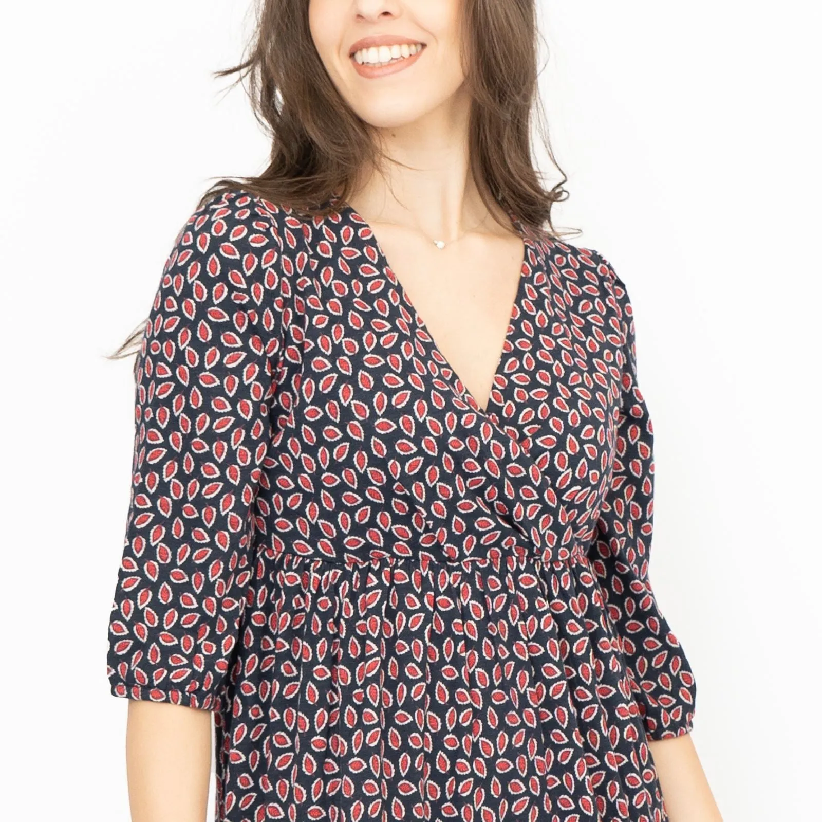 Seasalt Sky Branch Navy Jersey Midi Dress
