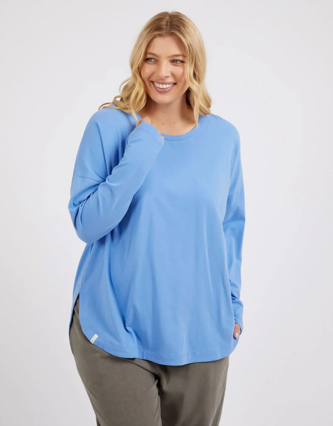 Society Long Sleeve Tee - Cerulean Blue