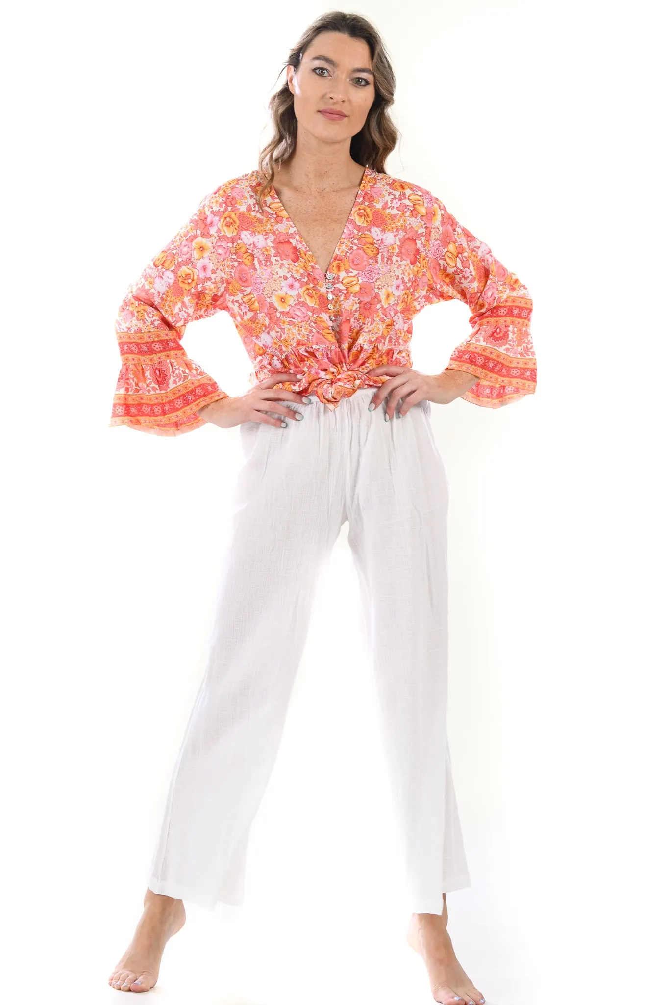 Sydney Top / Tangerine Floral