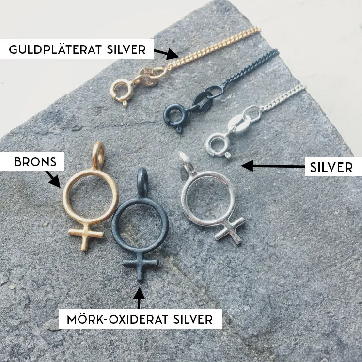 Syvä Unisex Necklace Silver or Bronze