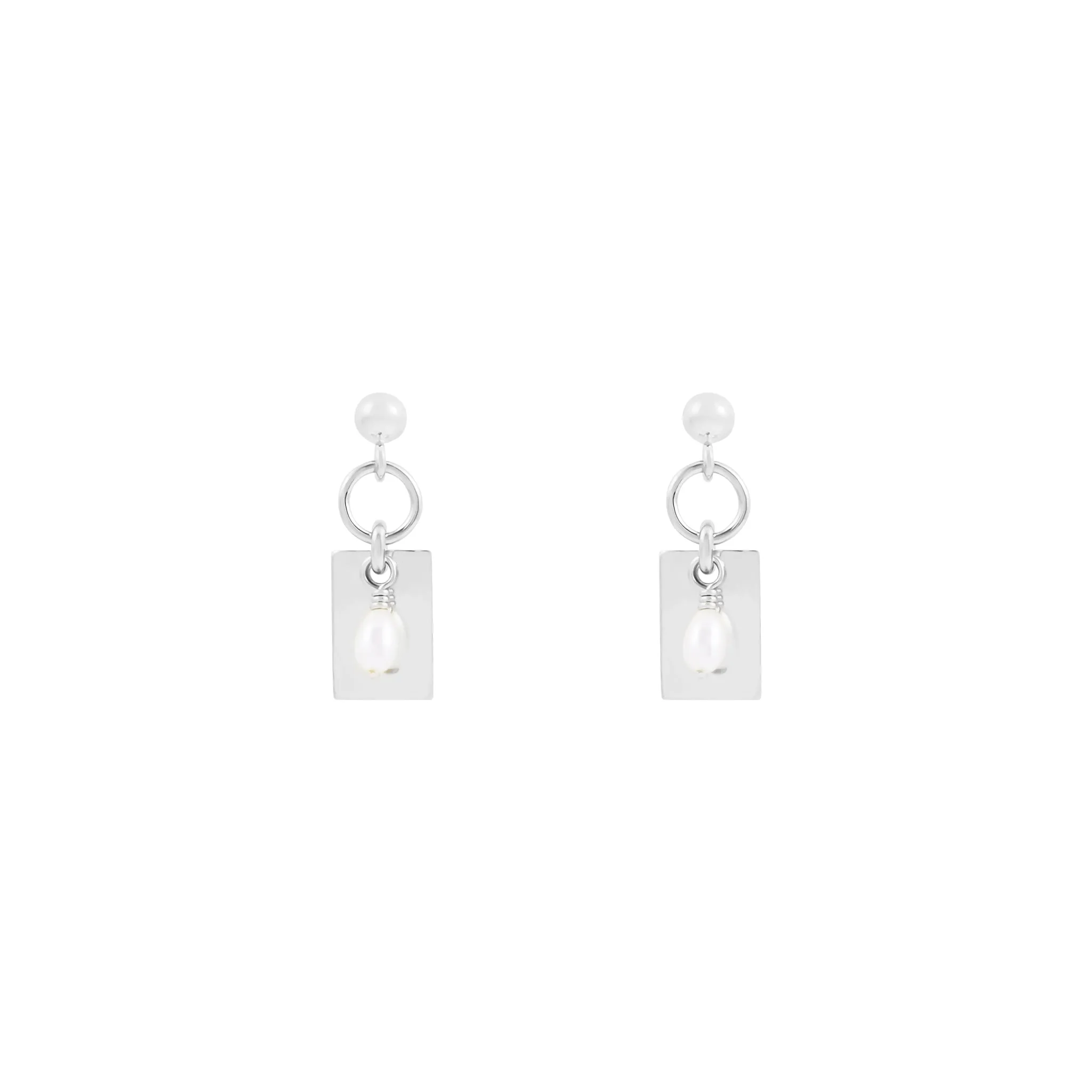 Tara Freshwater Pearl Earrings - Silver