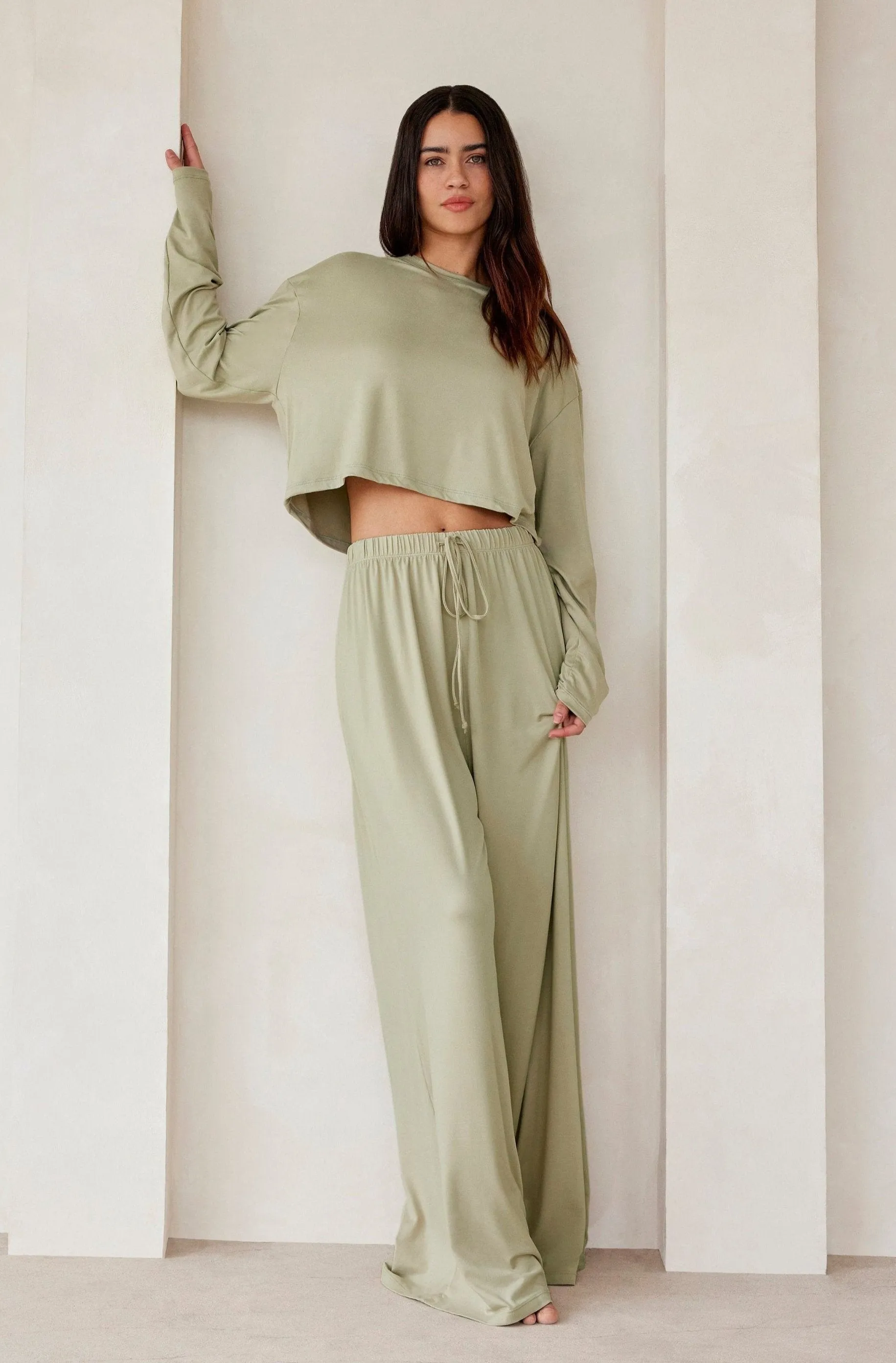 The Cloud Long Sleeve Crop Tee