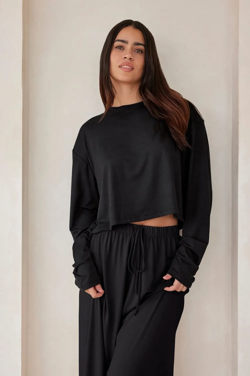 The Cloud Long Sleeve Crop Tee