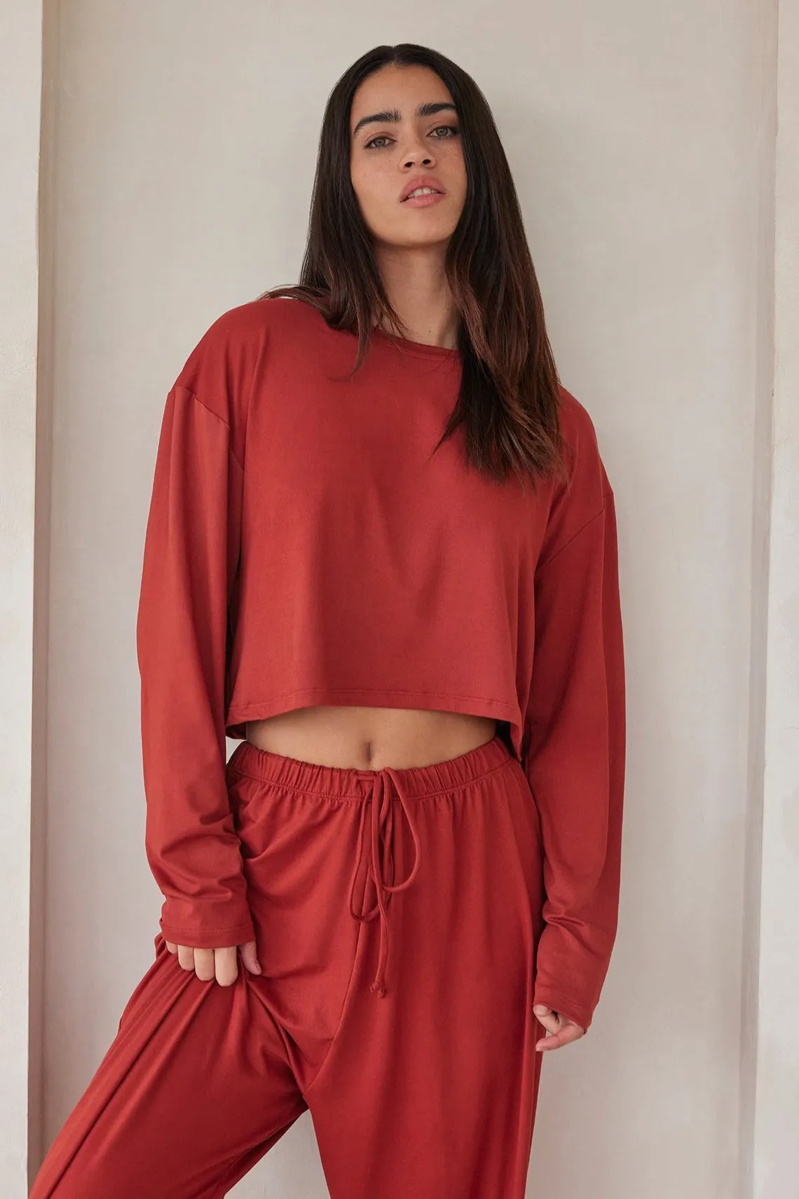 The Cloud Long Sleeve Crop Tee