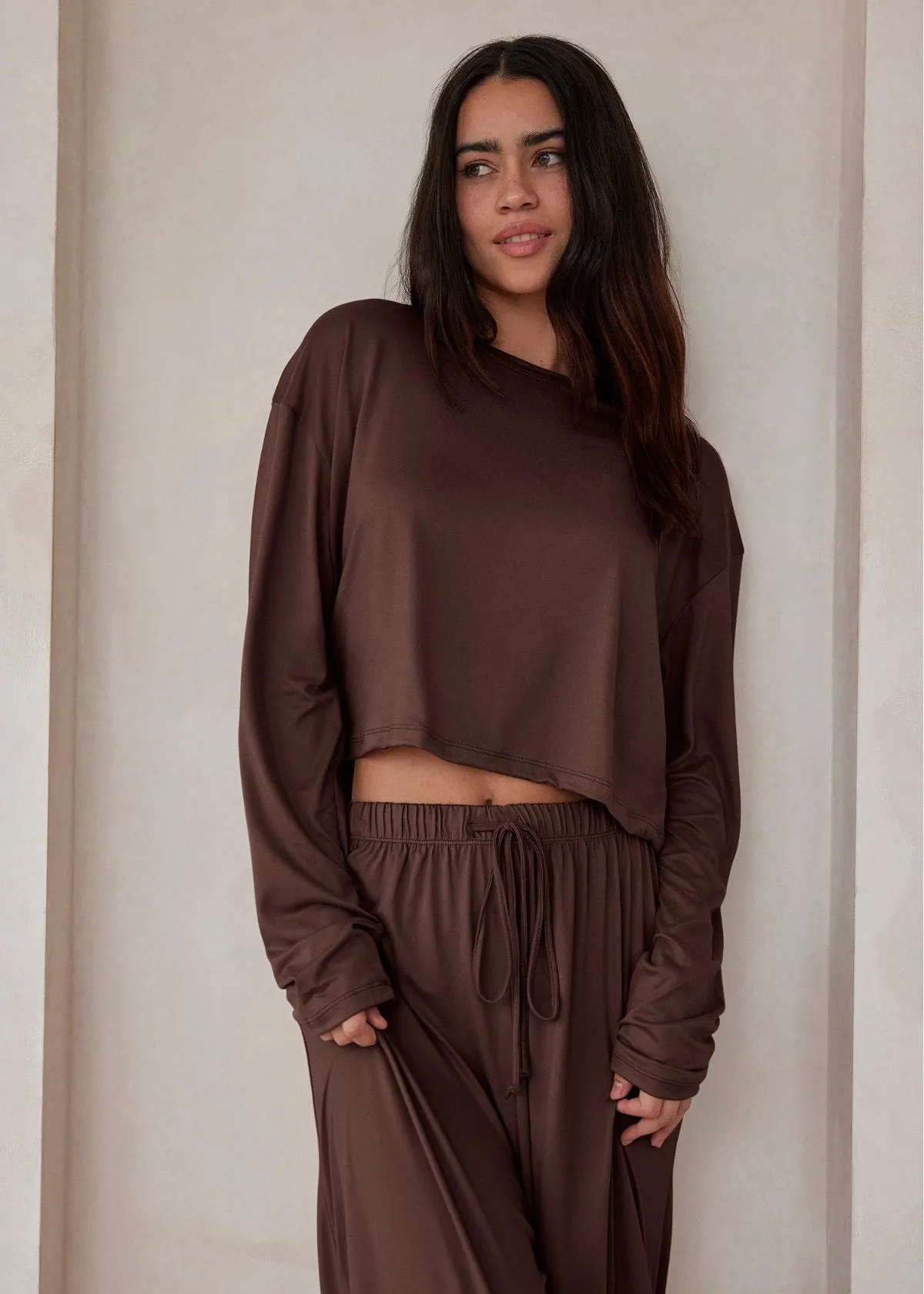 The Cloud Long Sleeve Crop Tee